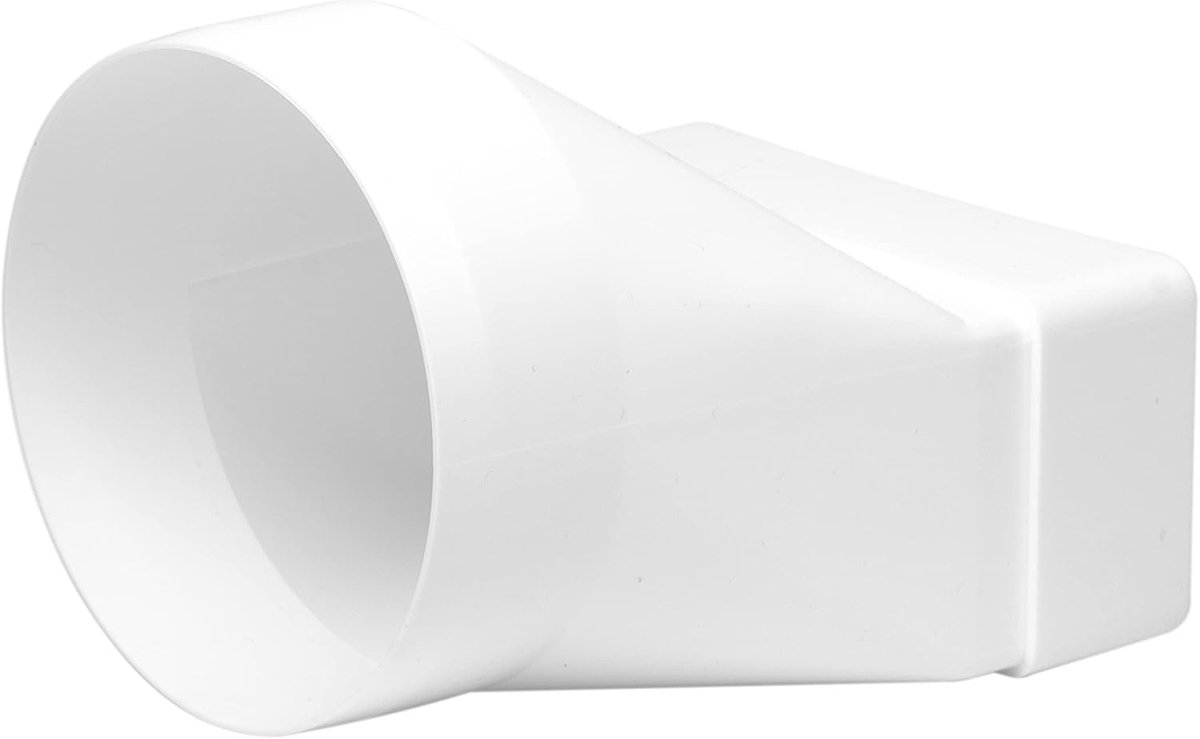 110 x 55 mm / 11 x 5,5 cm rechthoekige buisconnector voor ronde buizen - 100 mm / 10 cm - aansluiting - ventilatiesysteem, verwarmen, koelen - platte kanaalconnector / plat kanaal connector voor