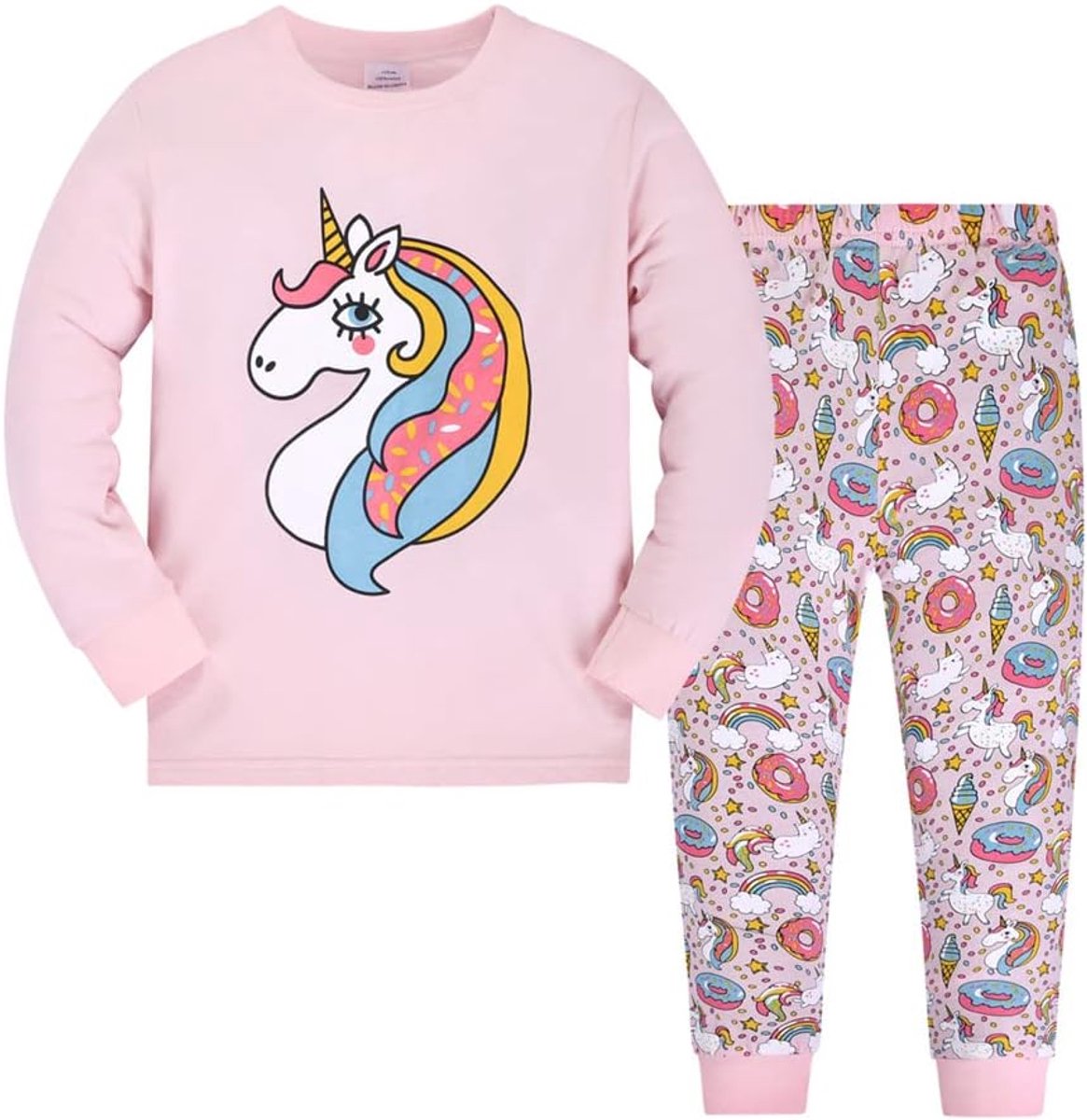 Eenhoorn Pyjama Slaapkleding 2pcs Lange Mouwen Pjs Nachtkleding Tops Broek Sets Nachtkleding voor Peuter