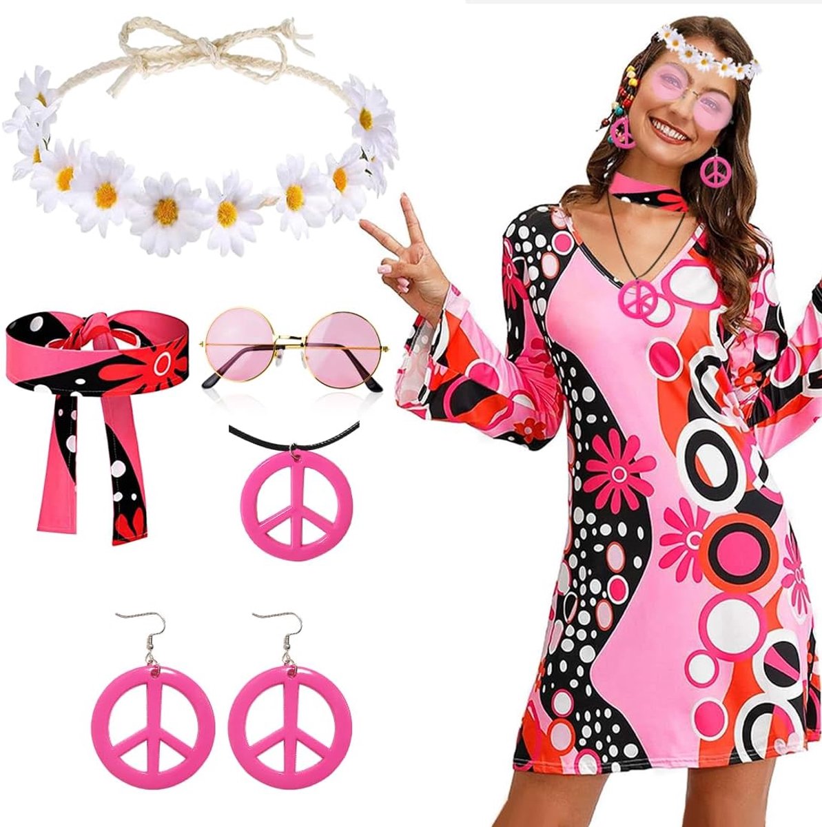 Hippie-kostuum voor dames