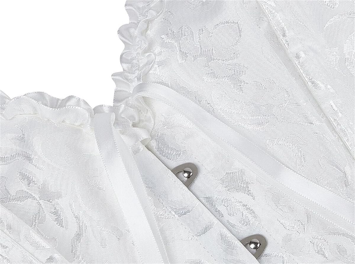 buikweg, volledige borst, corsage, lingerie, rijdt bovenaan, satijn, zonder botten, met G-string