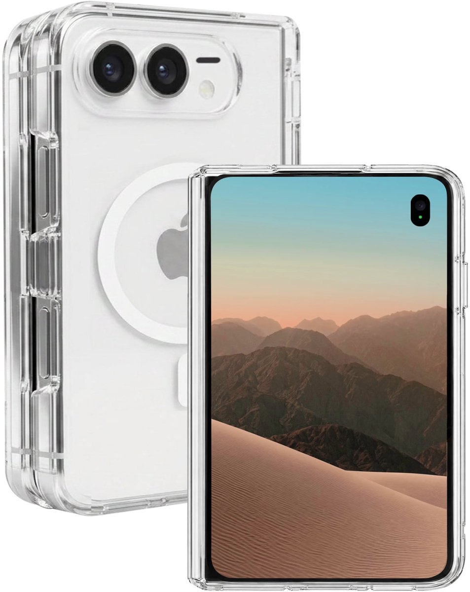 Hoes - Geschikt voor Apple iPhone Duo - Magsafe Compatible - Sterk & Shockproof - Back Cover - Shock Proof Case - Telefoon Hoesje Shockproof - Transparant