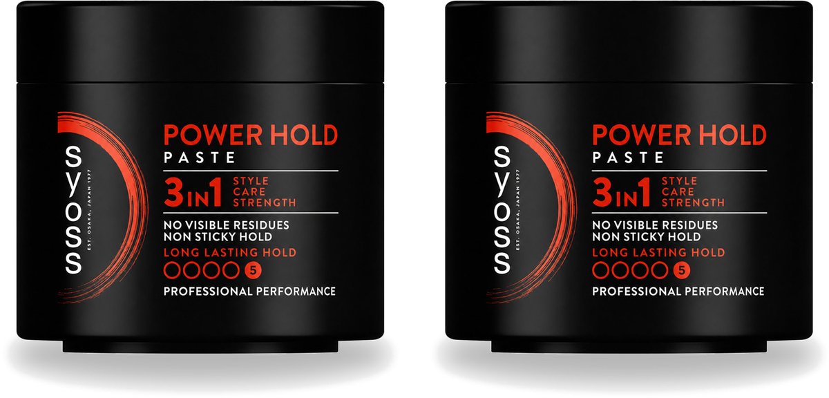 2 x SYOSS - Power hold 150 ml - Haarpaste - Sterke Fixatie - 150ml - Voordeelverpakking - 2 stuks