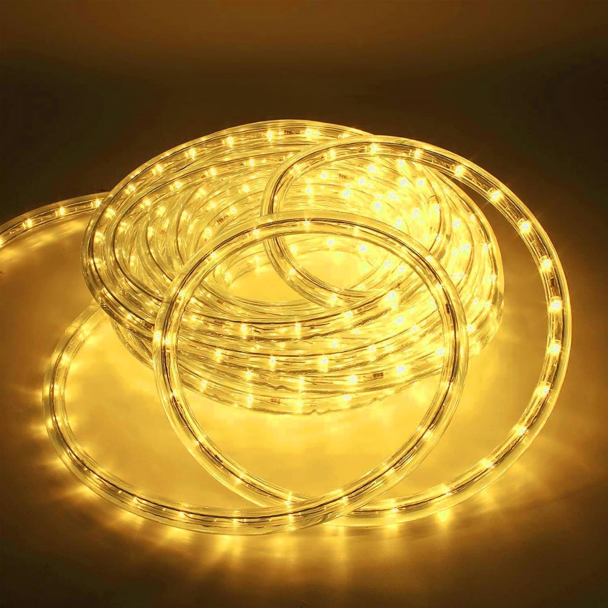 Led-Lichtslang Voor Buiten, 12 Meter Lichtstrip 432 Leds, Waterdicht, Voor Binnen en Buiten Voor Kerstmis Hek Dak Decoratieve Verlichting, Ip65, Warm Wit