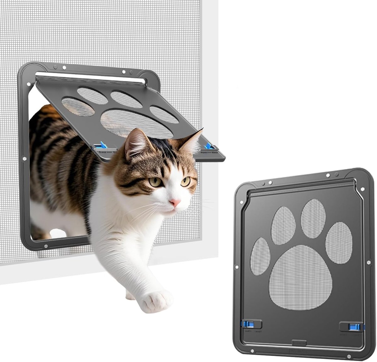 Muggennet, kattennet, met magneetsluiting, eenvoudige installatie, voor katten en honden (29 cm x 24 cm)