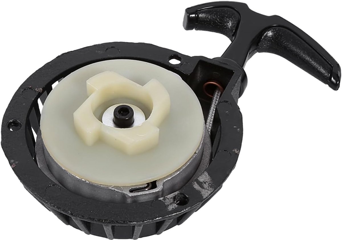 Pull Starter, Starter van Metaalmateriaal voor Mini Pocket Dirt Bike Minimoto ATV Quad, Past op de Meeste Pocket Bikes, Minimoto, enz. Handig in Gebruik Zwart Aluminium