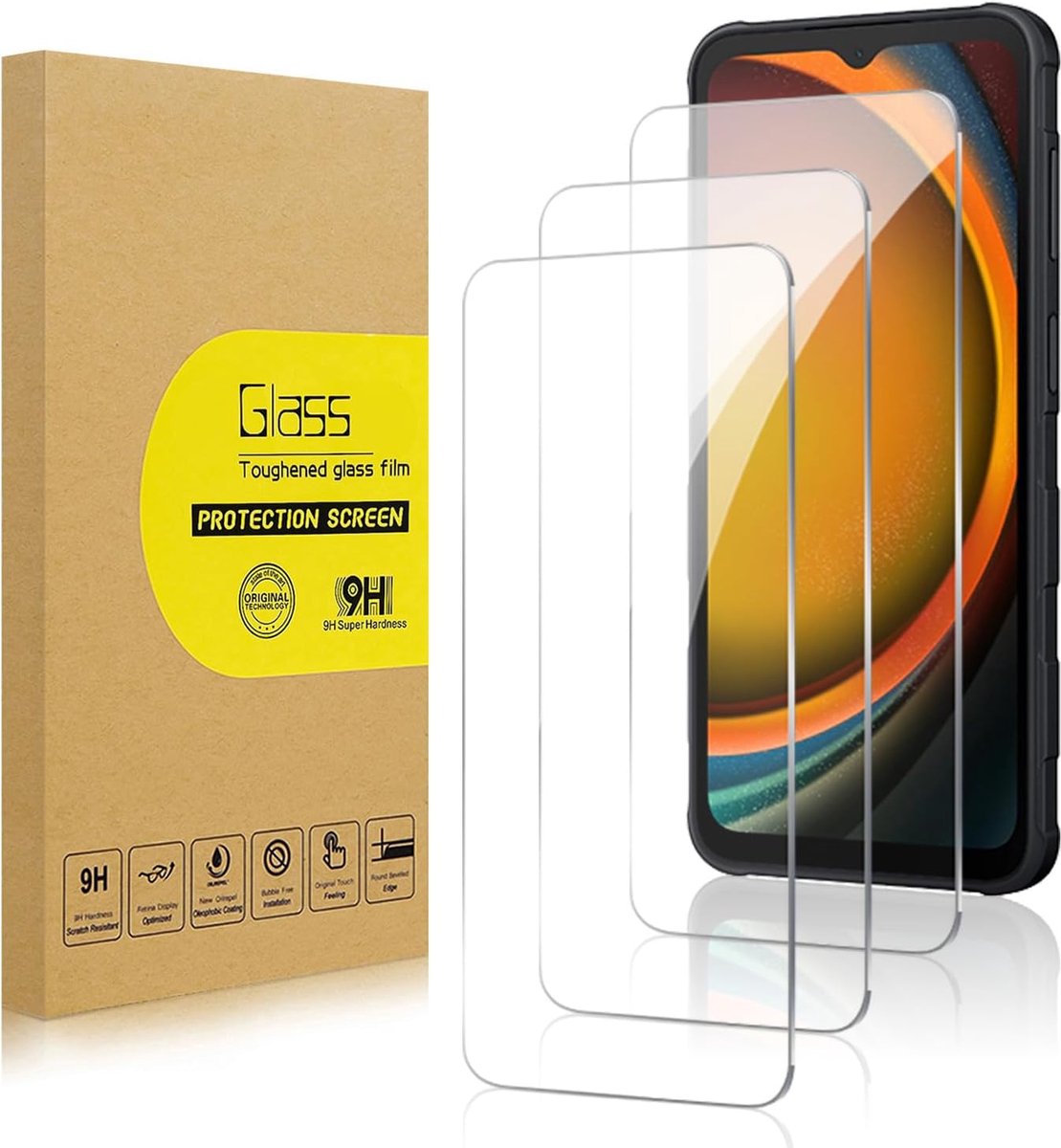 Screen Protector voor Samsung Galaxy A73 5G, Anti-Spion Gehard Glas Film Schermbeschermer,3-Stuks Elk