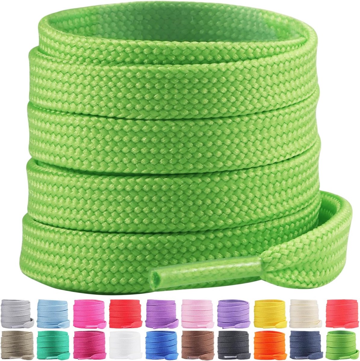 Schoenveters 10mm - Dubbellaagse Polyester Veters, 80-180cm Lengte - Sterke Vervangingsveters Voor Sport, Werk & Dagelijks Gebruik