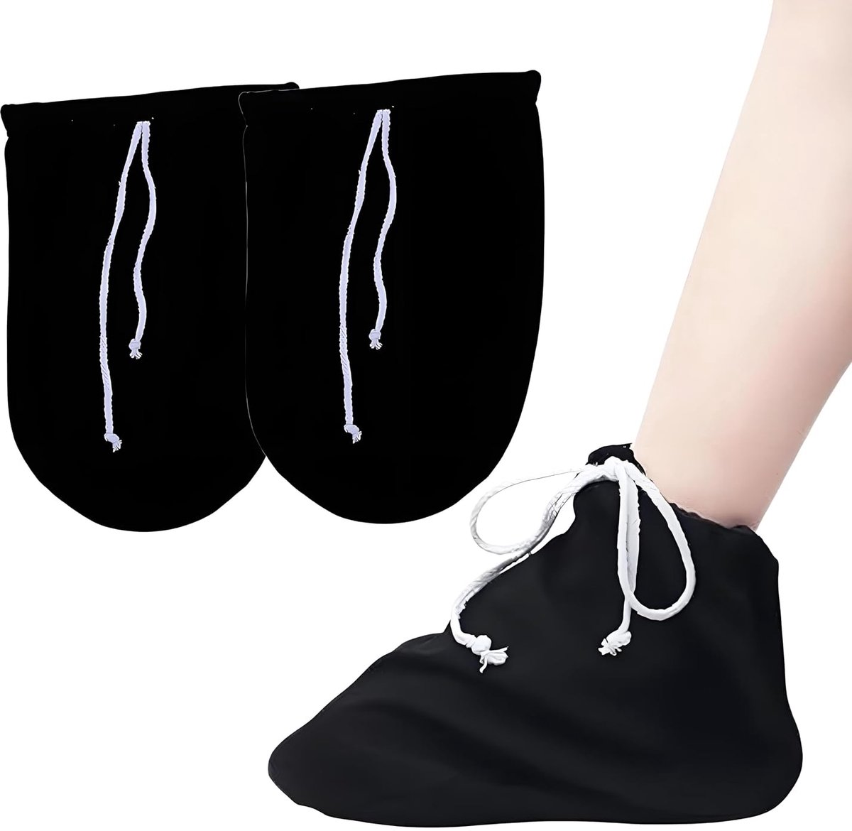 2 stuks gipsbescherming, bescherming voor gepleisterde benen, enkelbescherming, wasbare gipsafdekking, ter bescherming van voeten en gips, houdt de tenen schoon (zonder voering)