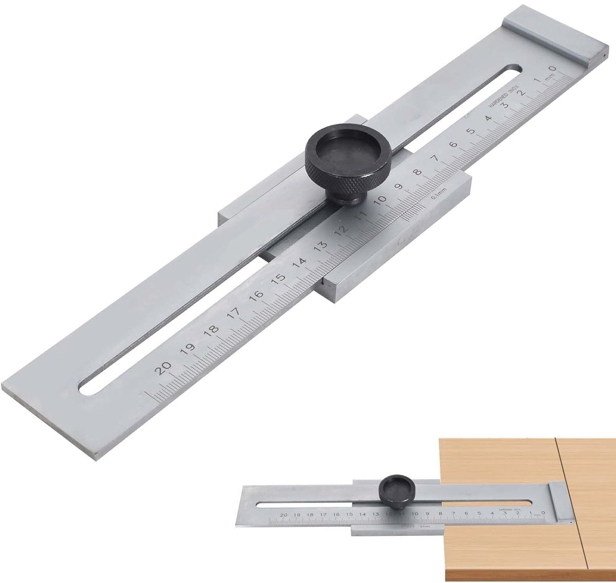 Precisiemeter 200 mm precisiemeter chromen schaal laserschaal stap mm geharde rand snijgereedschap voor nauwkeurige markering markering hulplijnen