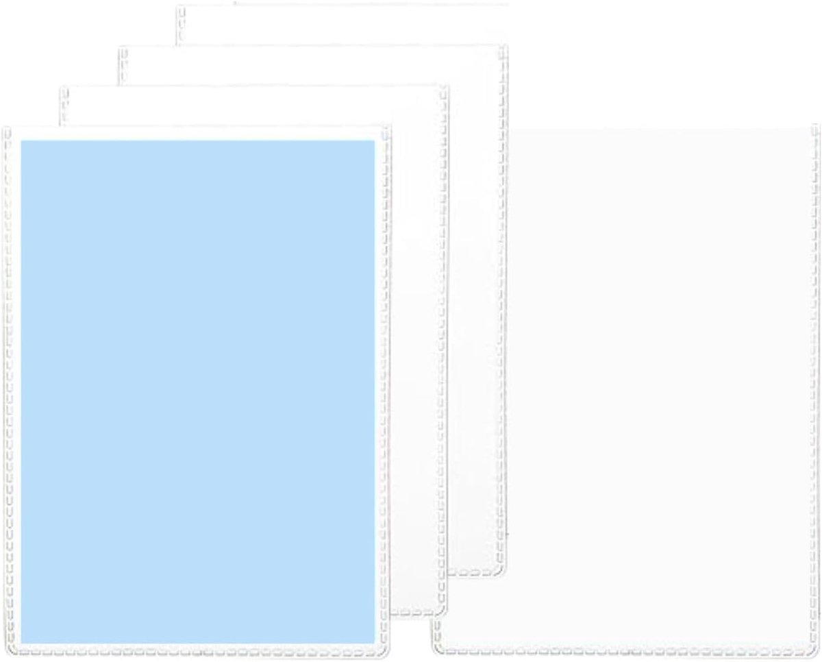 4 stuks ID-kaarthoezen, A7, 78 × 110 mm, transparante kaarthoezen voor scholierenbewijs, EC- en creditcards, robuuste kunststof beschermhoezen