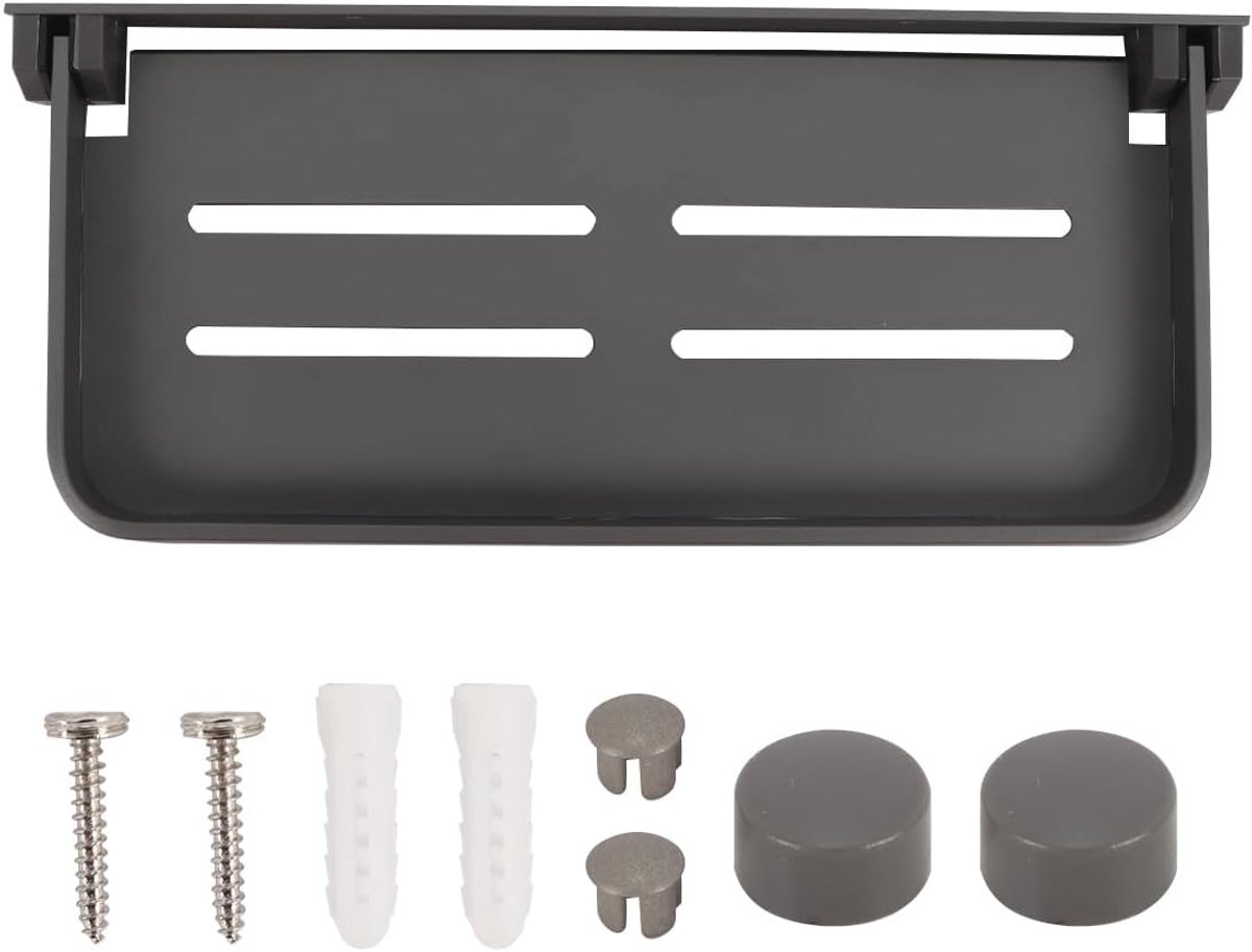 wandmontage douchecaddy - 90° opvouwbare waterdichte plank, zelfklevend, geen boor voor badkamer slaapzaal keuken