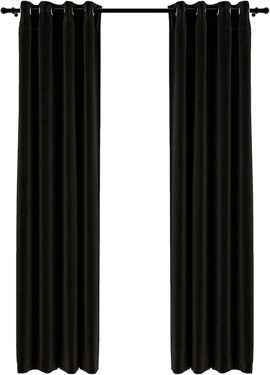 Verduisteringsgordijnen linnenlook 2 stuks antraciet 140x225 cm, ondoorzichtige gordijnen verduisterende gordijnen zichtwering zonwering voor woonkamer slaapkamer 321161