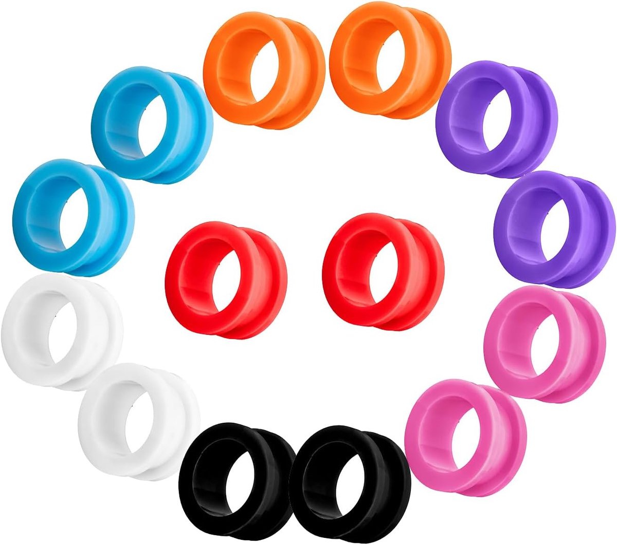 2 Stuks Zwart Acryl Dubbele Uitlopende Oordopjes Oordopjes Tunnels Body Piercing Sieraden 12g (2mm)