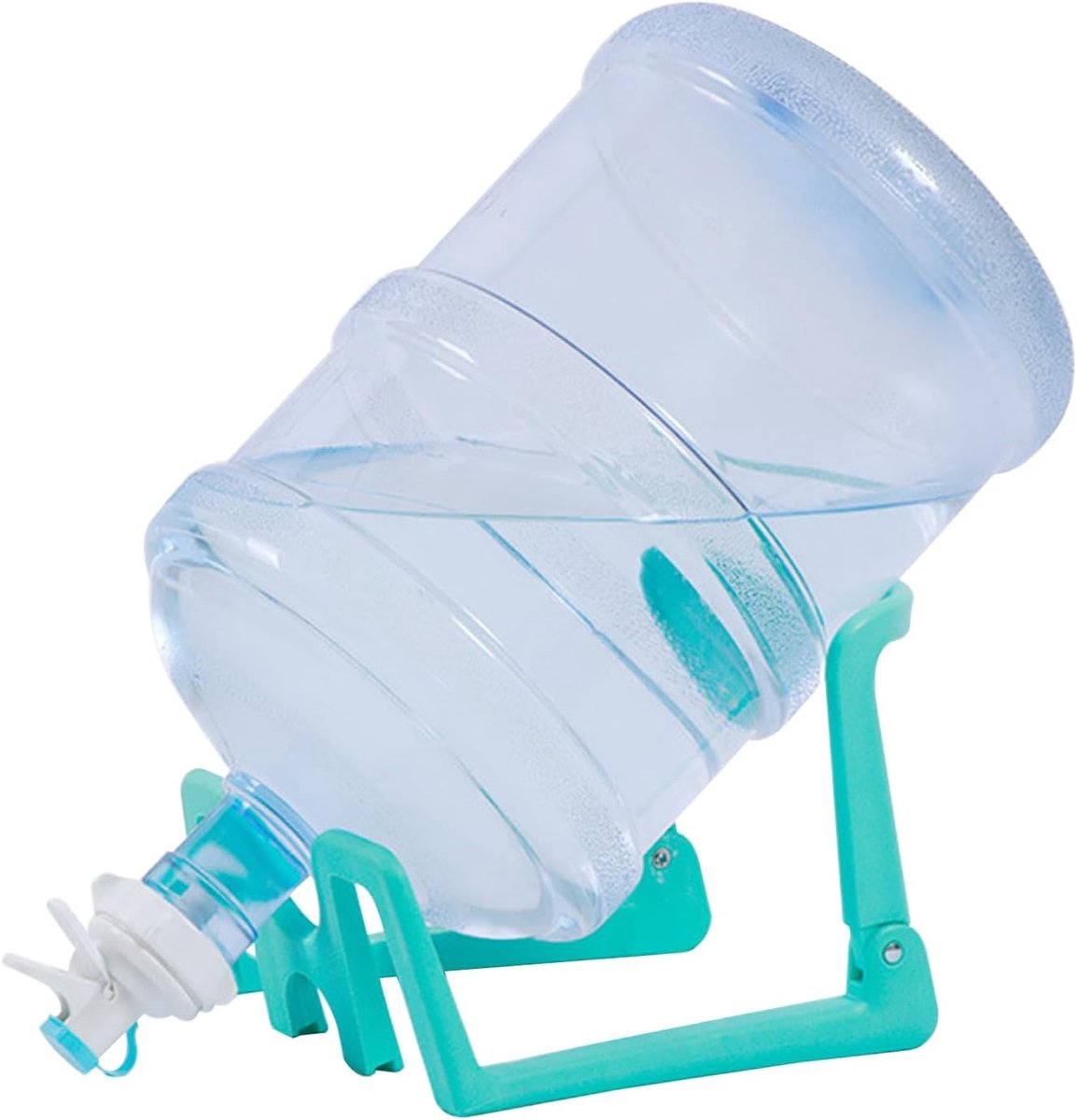 1 stuk waterflessenrek, 3-5 gallon waterkanstandaard en 1 dispenserventiel, opvouwbaar antislip drinkwaterkoelrek, waterkanhouder, geschikt voor kantoor, keuken, woonkamer (blauw)