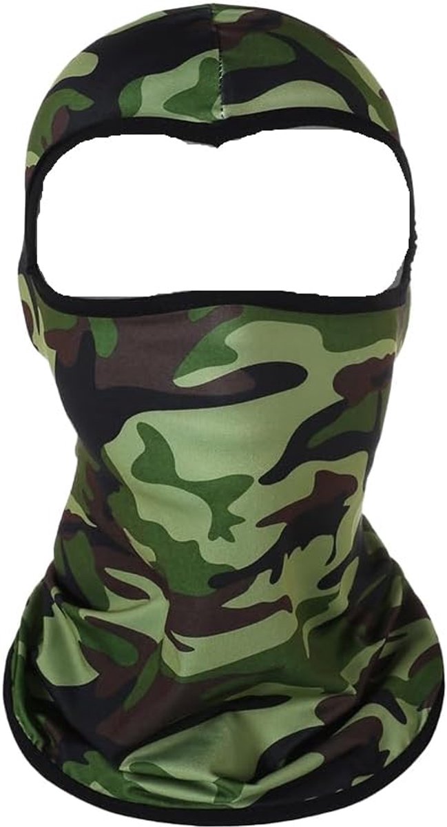 Bivakmuts, camouflage, balaclava, warme gezichtskap, zonnemasker, ademend, volgelaatsmasker, winddicht, stormmasker, camouflage, effen, python, geruit, 40 x 25 cm