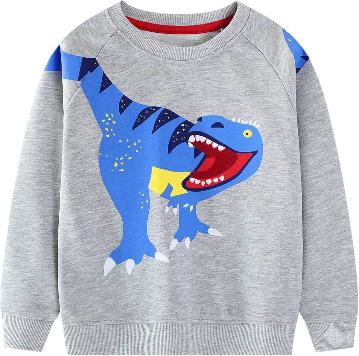 Sweatshirts Jongens Lange Mouw Trui Katoen Kids Dinosaurus Shirts Sport T-shirt Lange Mouw Shirt Activewear zonder Hoodie Warme Winter Lente Herfst Tops Tops 2-7 Jaar Maat 92-122