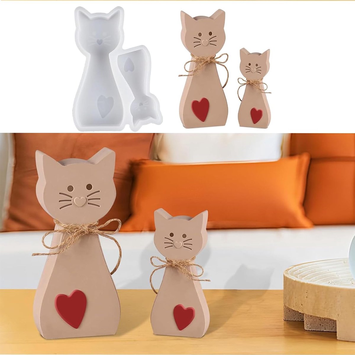 Mallen voor Katten, Siliconen Mallen voor Gips