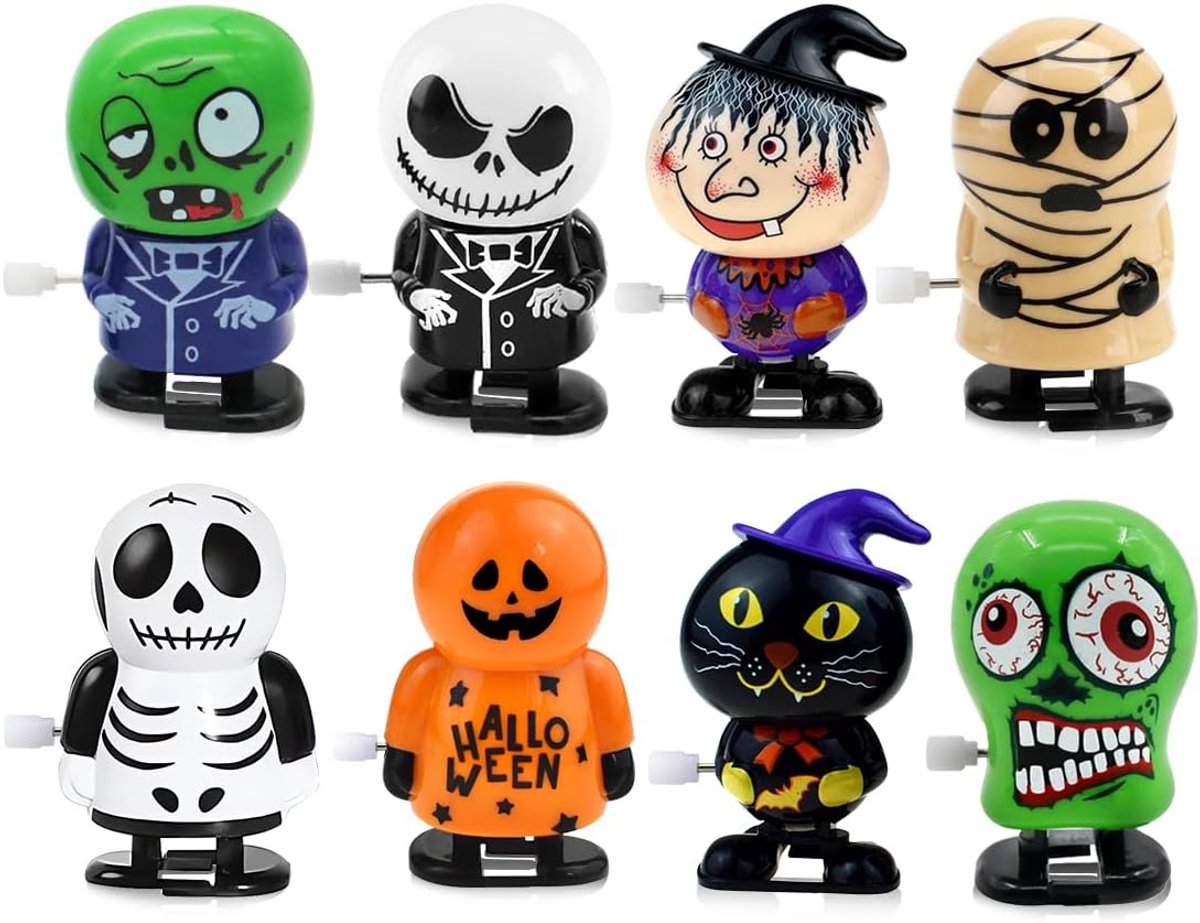 Wikkelspeelgoed, Halloween-cadeautje, opwindspeelgoed, Halloween-gadgets, give-away-cadeau, Halloween-feest om goody bag te vullen, grappig speelgoed voor volwassenen