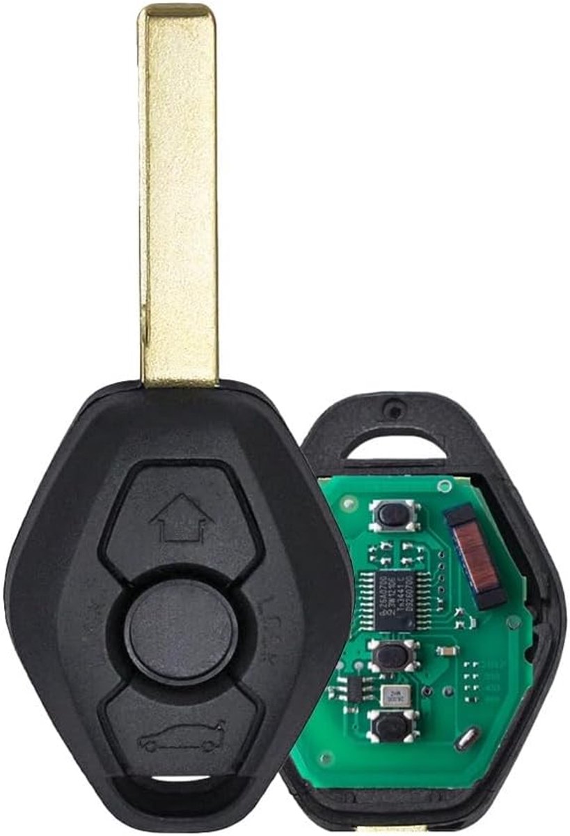 Afstandsbediening sleutelkaart autosleutel 3 toetsen behuizing voor 434 MHz voor BMW CAS2 5-serie E46 E60 E83 E53 E36 E38 E39 ID46 chip HU92