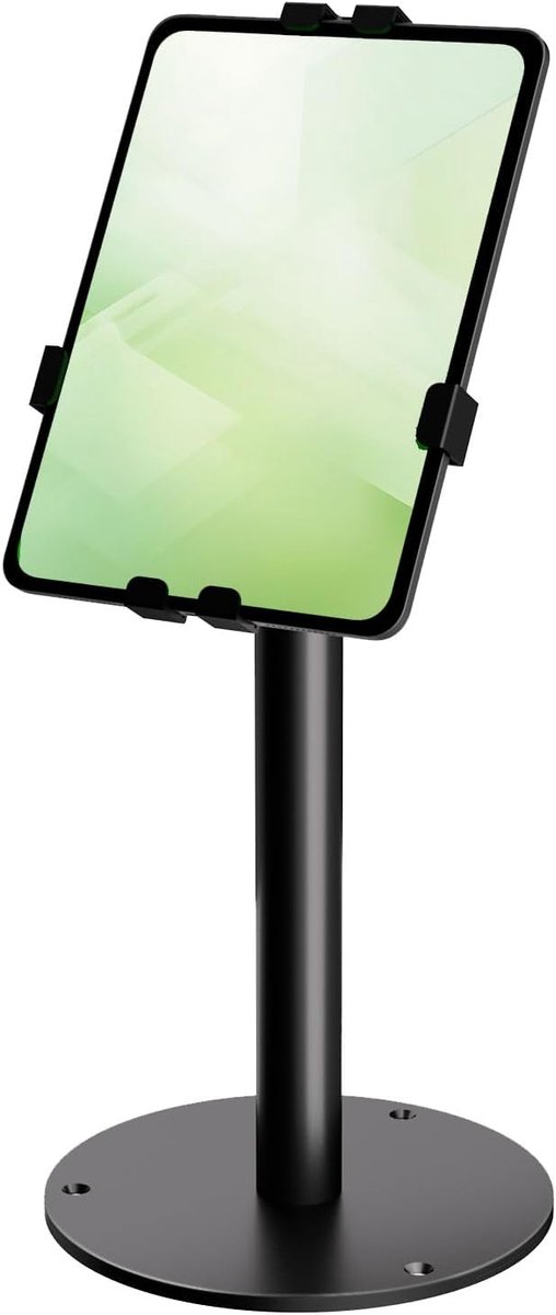 Kiosk tabletstandaard voor tablets van 7-11 inch, diefstalbestendige tafelhouder, compatibel met iPad/Samsung Galaxy Tab/Kindle met 360 graden draaibare POS-tabletmontage voor toonbanken en