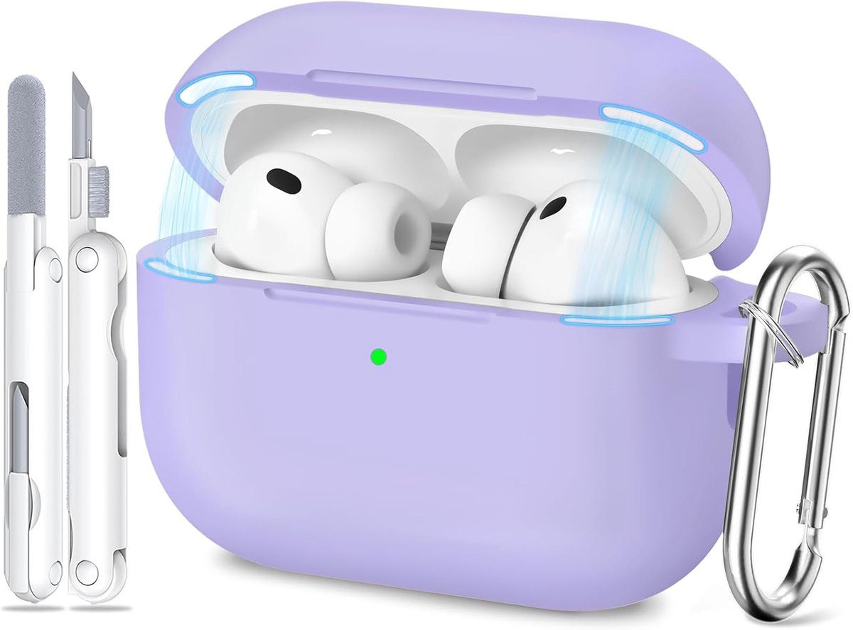 Siliconen voor AirPods Pro 3 Hoes, M-Light Purple