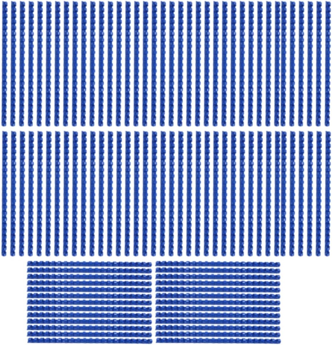 200 stuks plastic bindkammen, 21 ringen, bindcapaciteit van 20 vellen, voor presentaties, rapporten, boeken enz. (10 mm x 30 cm)