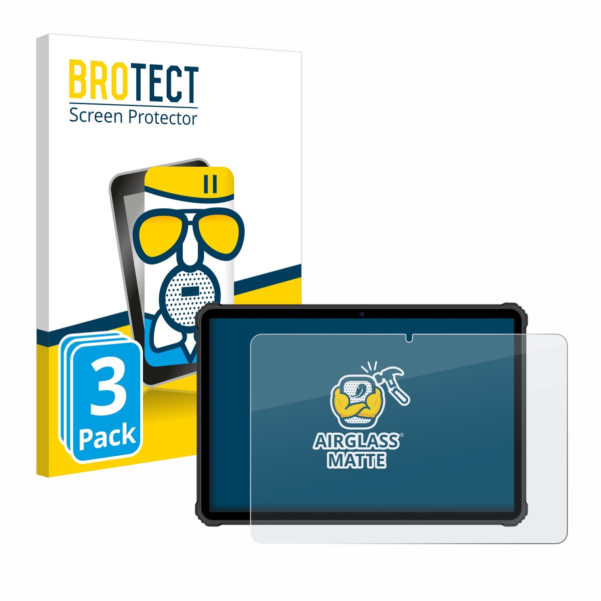 BROTECT - Screenprotector voor Oukitel RT5 - Folie Beschermfolie Beschermglas matte 3 Stuks