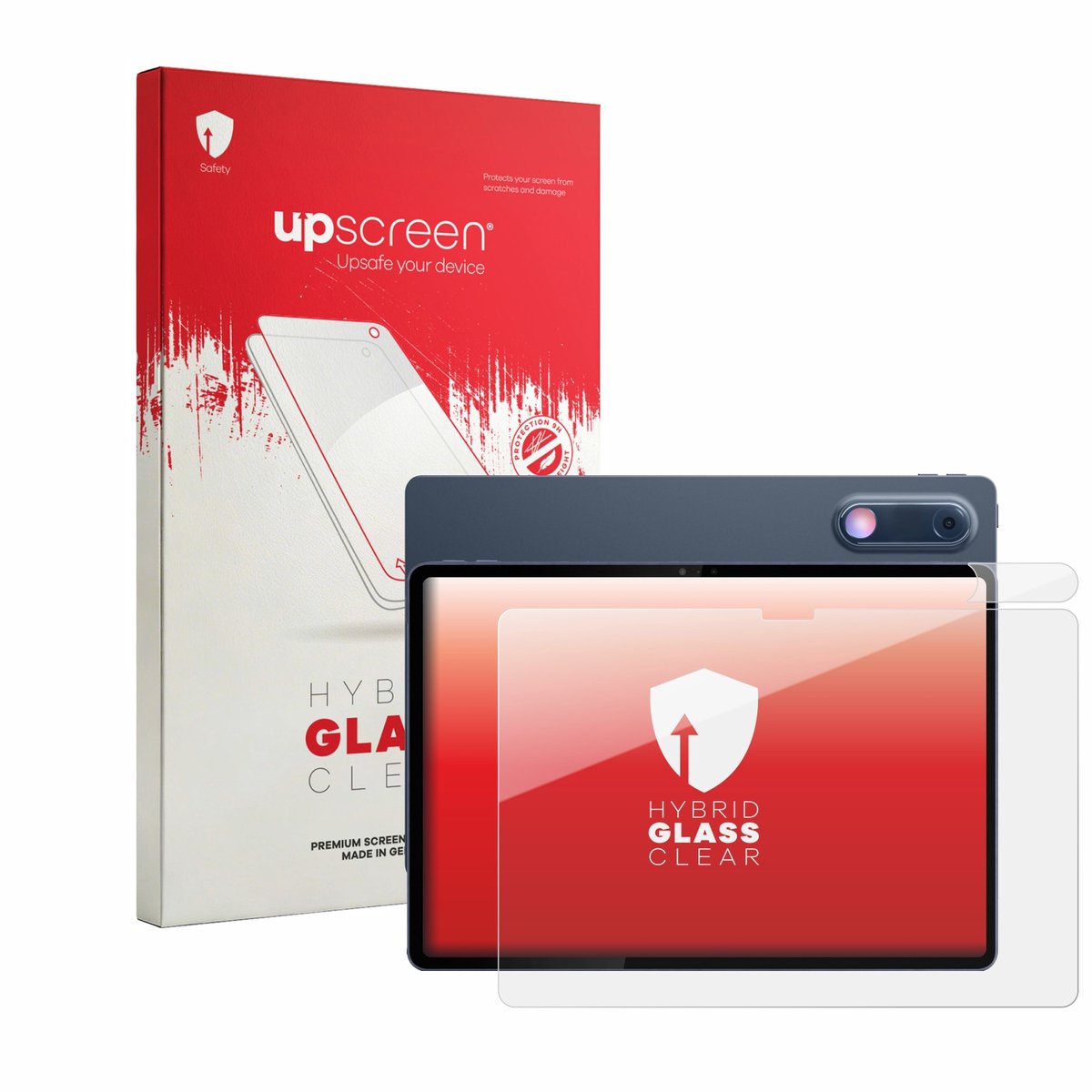upscreen - Screenprotector voor Lenovo Yoga Tab Gen 2 (Voor+Camera) - Folie Beschermfolie Beschermglas transparant