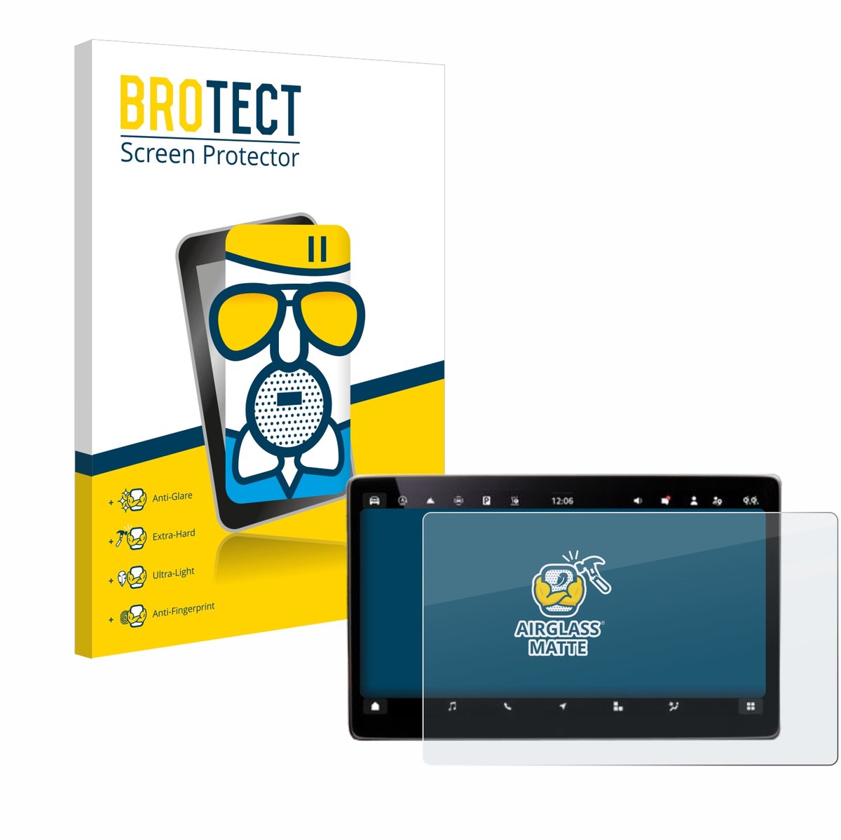 BROTECT - Screenprotector voor Skoda Kodiaq Selection 13" Infotainmentdisplay 2024 - Folie Beschermfolie Beschermglas matte