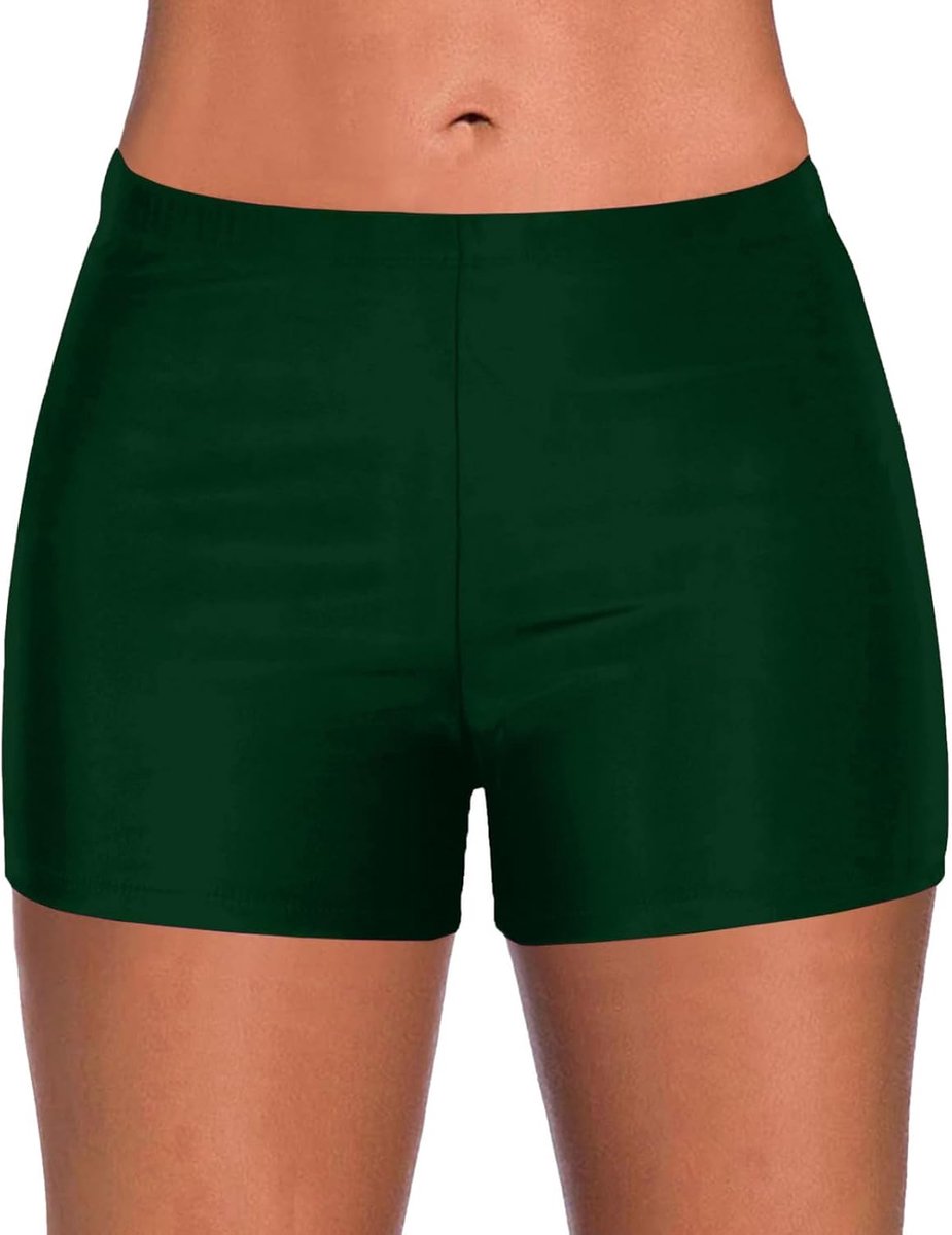 Zwarte badshorts met hoge taille, retro stijl