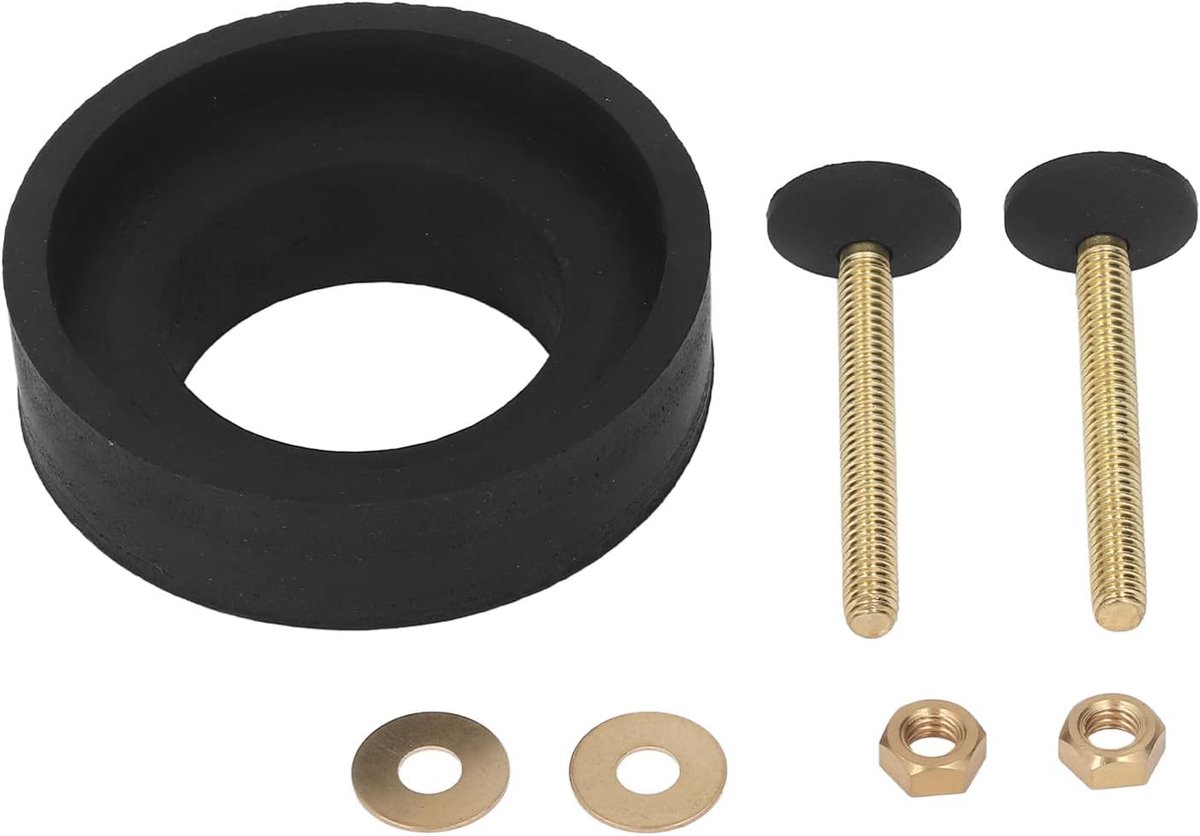 Toilettank Reparatieset met Rubber Pakking en Messing Schroeven, Universeel Toepasbaar voor Badkamer Installaties
