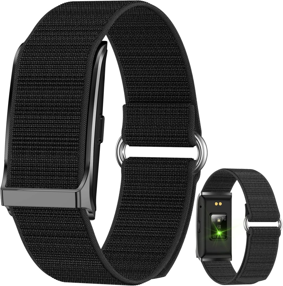 Slimme Activiteitstracker met Magnetische Functie, Draagbare Fitnessband met 127 Sportmodi voor Mannen en Vrouwen, Zwart
