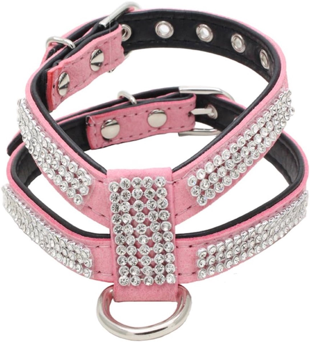 Honden Harnas met Diamantes Leuke Meisje Bling Kleine Hond Harnas