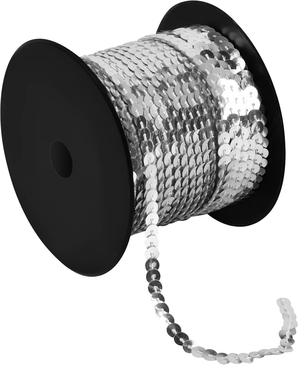 Paillettenrol, 6 mm, kleurrijke pailletten, trim, platte glitterboord voor doe-het-zelf handwerk, paillettenlinten voor jurk, decoratie, sieraden, ornament, hoofdband, danskleding, armband