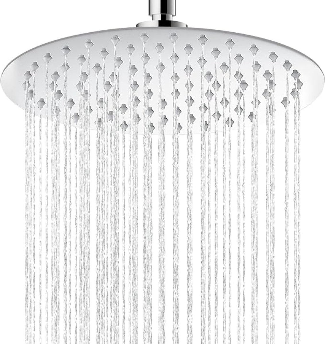 Regendouche Hoofd 20 cm – Ronde Douchekop van RVS 304 – Verstelbaar – Glanzend Chroom – Muur- of Plafondmontage