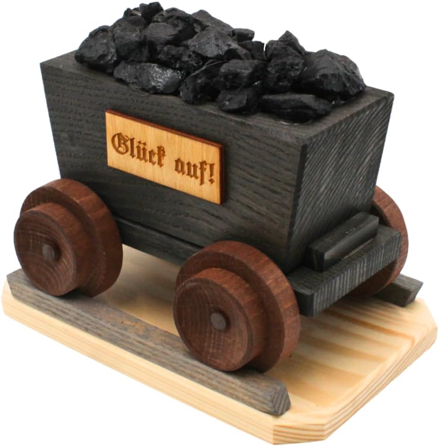 Merkloze Rookfiguur "Mijnbouw" - Hout, Zwart, 18x11x14 cm