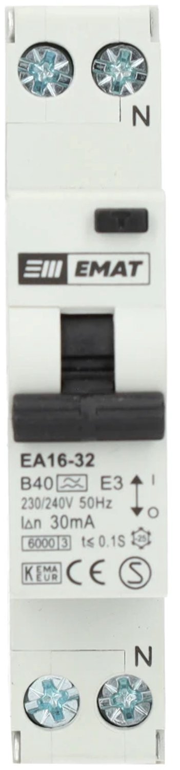 EMAT aardlekautomaat B40 1P+N 30mA Type A (85006061)