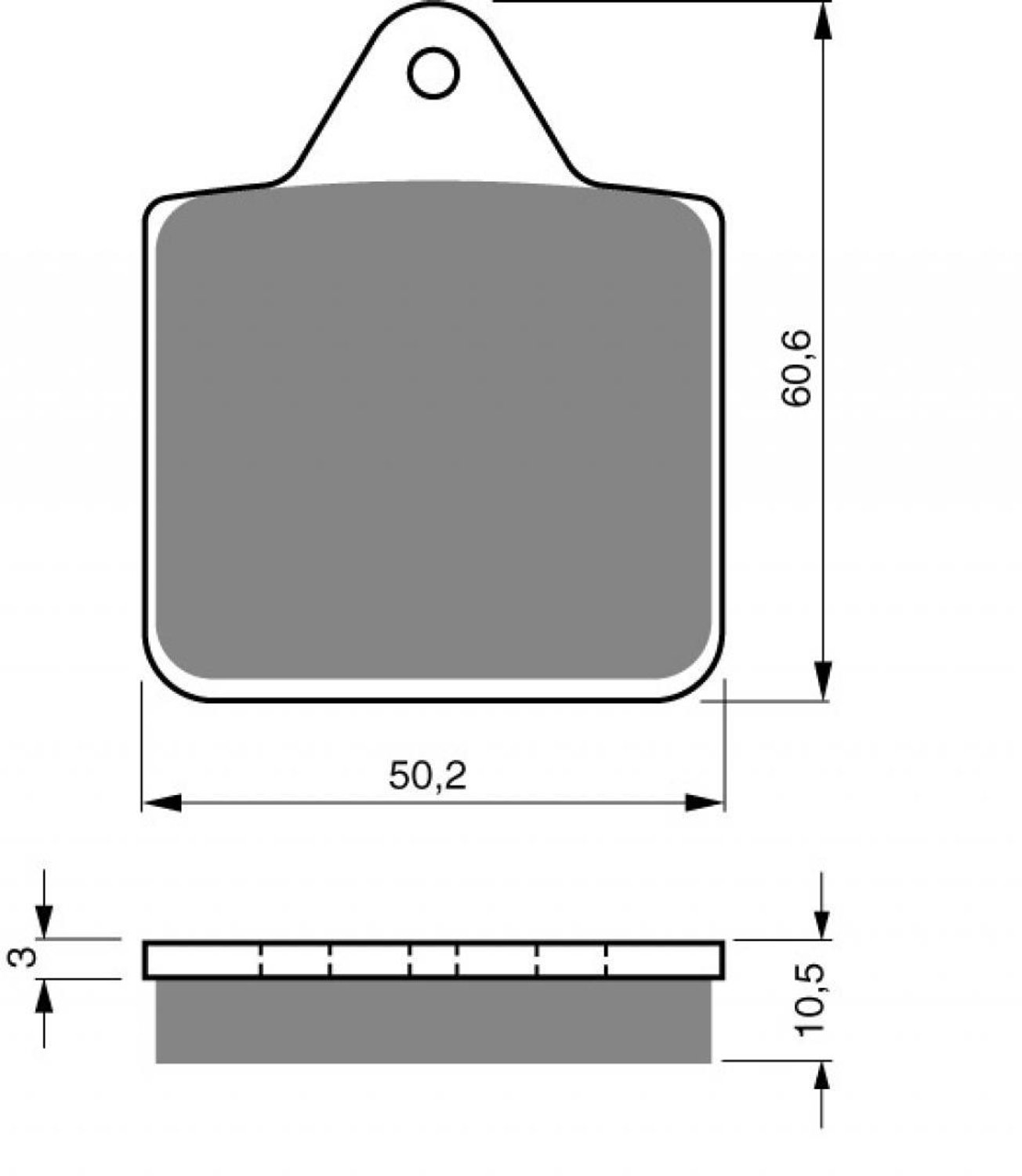 Plaquette de frein Gold Fren pour Quad Polaris 425 MAGNUM 6x6 1996 ARD / Fixation plaquettes 1 axe central Neuf