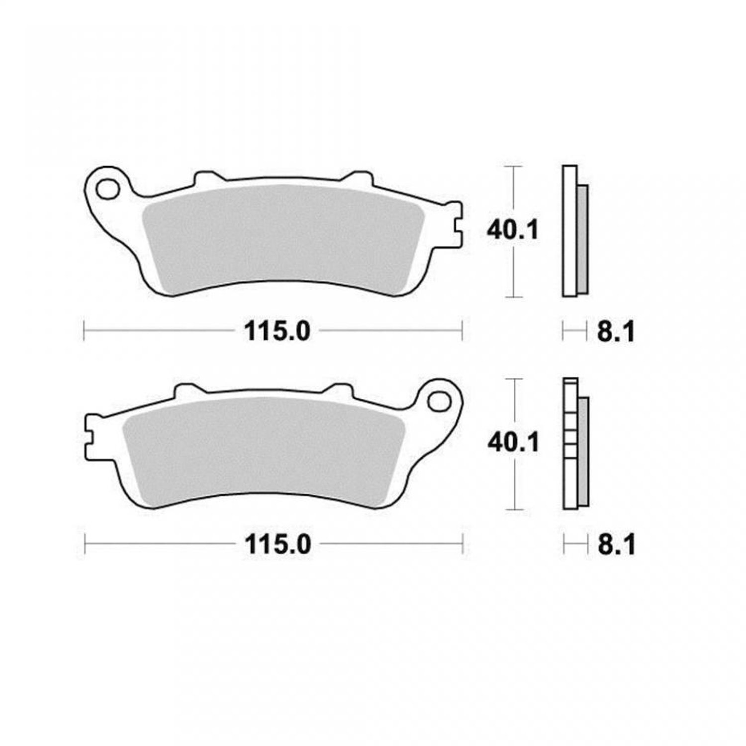 Remblokken Ferodo voor Motor Honda 1100 St Pan European Abs-Tcs 1996 tot 2002 linksvoor / rechtsvoor / achteraan Nieuw