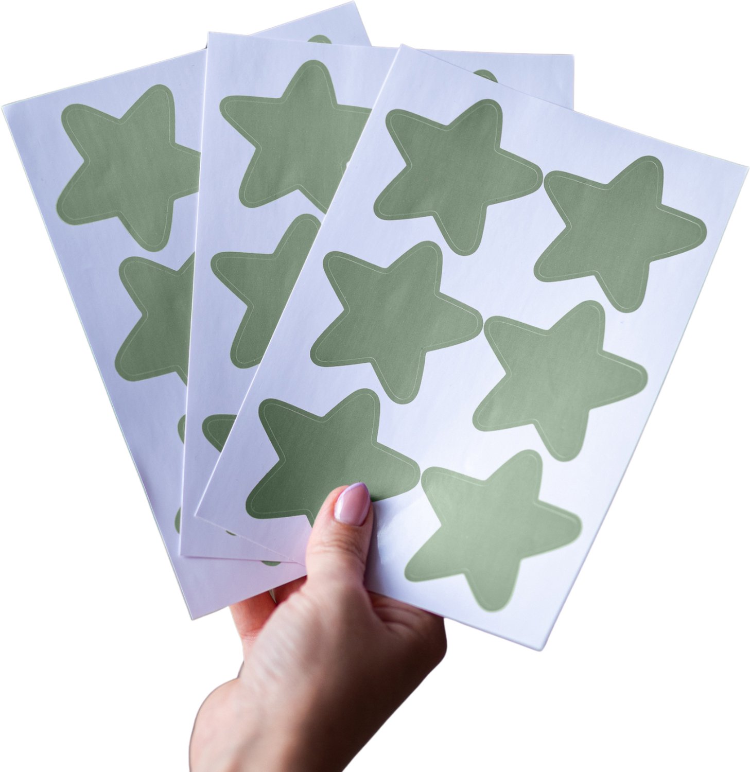 LILIMAUS Muurstickers kinderkamer - 36 sterren - zelfklevend - groen