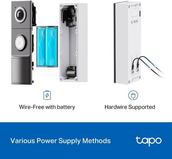 Tapo D235L - Video Deurbel - 2K 5MP - 180° Groothoek - 4:3 Head-to-Toe Beeld - Kleur Nachtzicht - AI-pakketdetectie - 210 Dagen Batterij - Batterij & Bedraad - IP66 - Compatibel met Alexa en Google Assistant — afbeelding 4