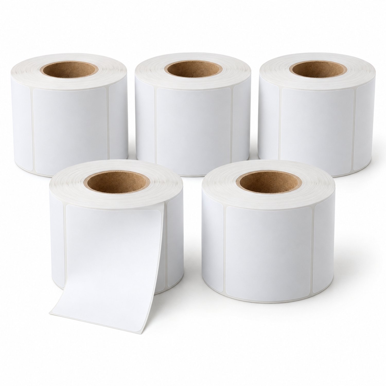 Witte Verzendlabels 102 x 150 mm – 5 Rollen van 300 Labels – 1.500 Etiketten Totaal