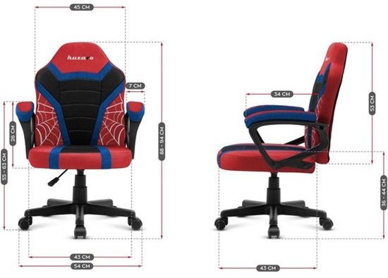 Kinder Gamestoel - Comfortabele Zitstoel - Gaming en Studie - Robuuste Constructie - 150 kg Gewicht - Zwart van kinder — afbeelding 2