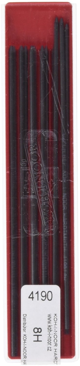 Grafietvulling voor Mechanisch Potlood - 12 Stuks, 2 mm Dikte, Hardheid 8H