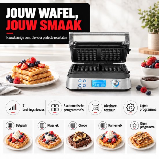 Gastroback - Advanced Control wafelijzer - 2 wafels tegelijk - 1600 Watt — afbeelding 4