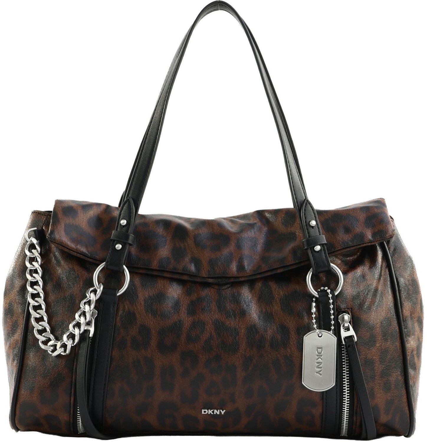 DKNY schoudertas Skye Satchel Bag Leopard bruine