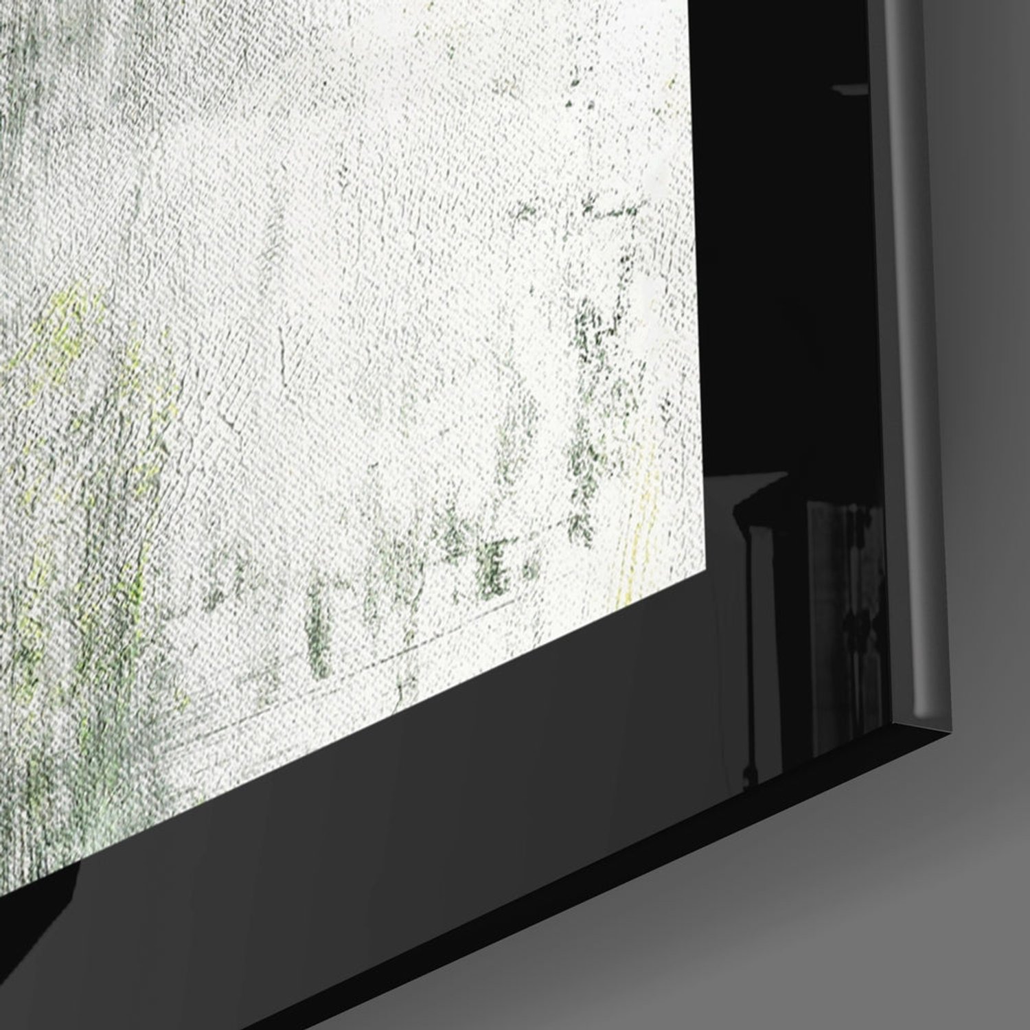 Insigne Art Glasschilderij – Limoengele en Grijze Abstracte Textuur – Artistieke Wanddecoratie Meerkleurig