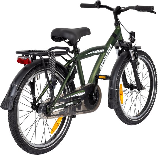 Aventuri Roady 3.0 Jongensfiets 20 Inch - Kinderfiets voor 6 tot 8 Jaar - 1 Versnelling - Donkergroen — afbeelding 3