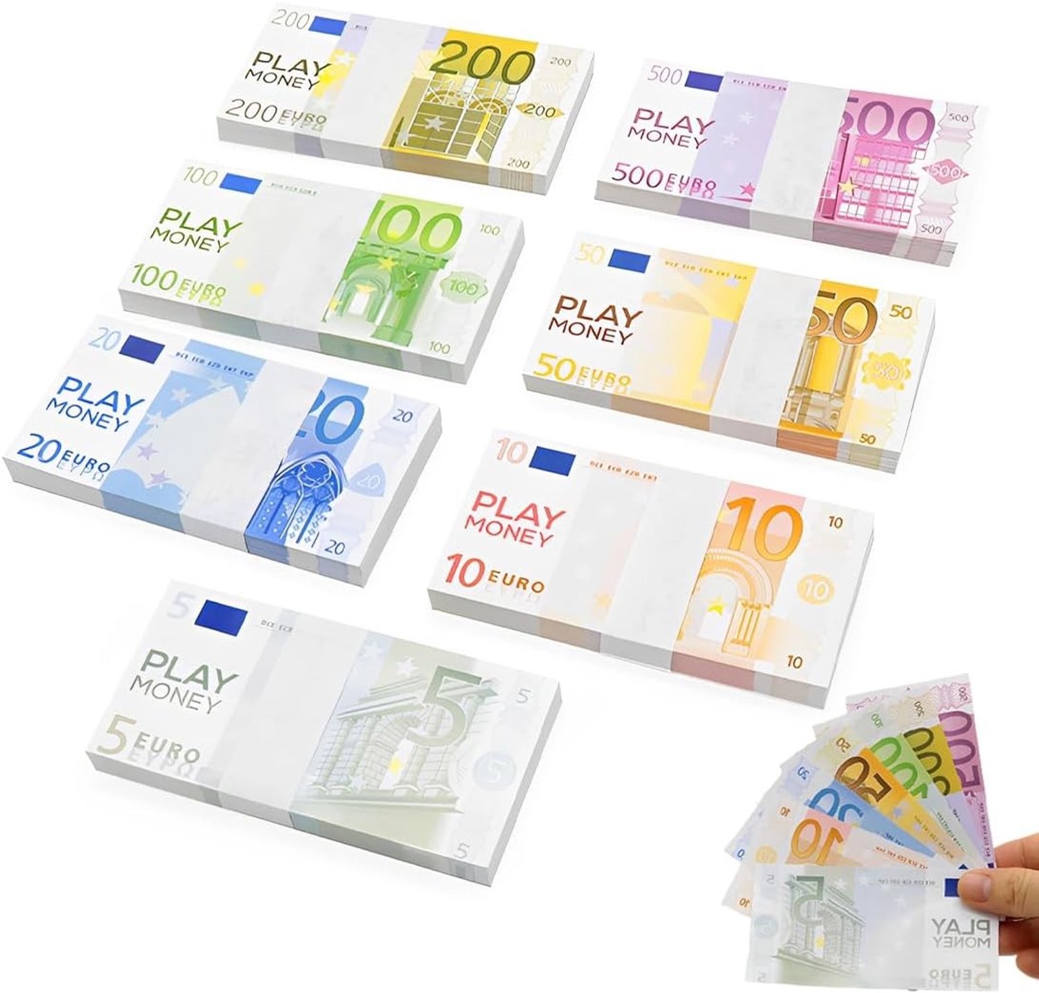 140 Stuk Neppapiergeld, Speelgoed Eurobiljetten voor Kinderen, Educatief Rollenspel en Winkelen Accessoires