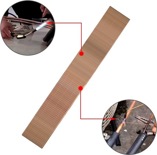 20 Flessen Koper Looddraad, Fosfor-Koper, Laag Temperatuur Looddraad, 250 x 2.5 mm, Geschikt voor HVAC, Airconditioning en Koelinstallaties — afbeelding 3